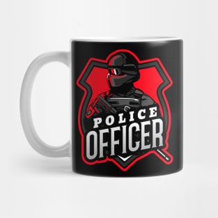 Police officer logo t shirt.Police officer t shirt gift. Mug